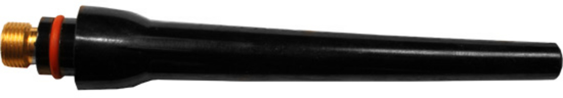 Изображение 7200007 Колпачок длинный (TIG-17-18-26) используется для зажима цанги с вольфрамовым электродом в цанговом держателе.<br> Цанга для горелки 2.4мм TIG  КЕДР