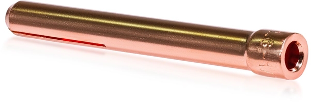 Изображение 7200057 Цанга Ø 2,0 мм (TIG 17–18–26) позволяет зафиксировать вольфрамовый электрод при зажиме колпачком в держателе цанги. КЕДР