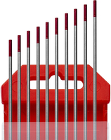 Изображение 7340023 Электроды вольфрамовые WТ-20, Ø 2,0 мм, цвет красный  (торированные) предназначены для сварки углеродистых, низколегированных и нержавеющих ст КЕДР