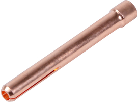 Изображение 8005909 Цанга Ø 3,0 мм (TIG 17–18–26) позволяет зафиксировать вольфрамовый электрод при зажиме колпачком в держателе цанги. КЕДР