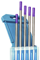Изображение 8017924 Электроды вольфрамовые WE-3, Ø 4,0 мм, цвет фиолетовый  в качестве легирования содержат оксиды нескольких редкоземельных металлов (лантана, ит КЕДР
